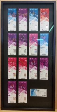 Framed Olympic 2012 Ticket Collection