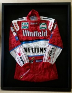 Framed Schumacher Racing Suit