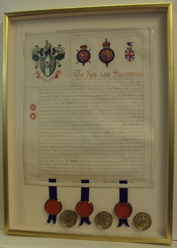 Royal Charter framed by Bespoke Framing